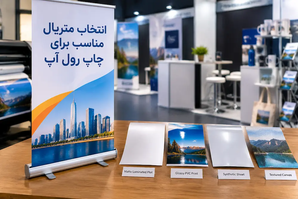 نمونه متریال های مناسب برای چاپ رول آپ