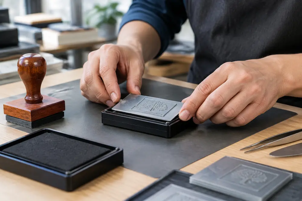 فرایند آمادهسازی پلاک ژلاتینی برای ساخت مهر در چاپخانه